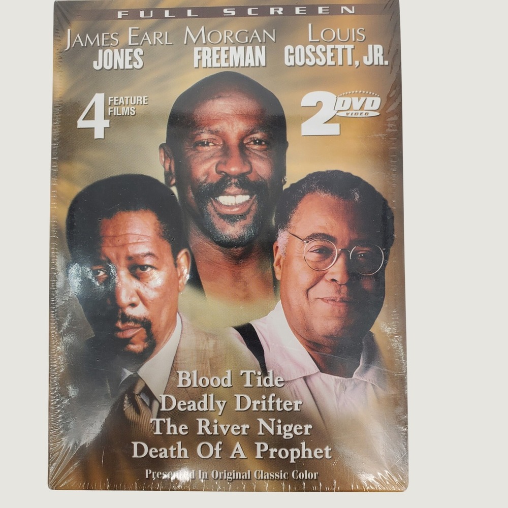 James Earl Jones Morgan Freeman 4 Film DVD Set Blood Tide River Niger New Sealed